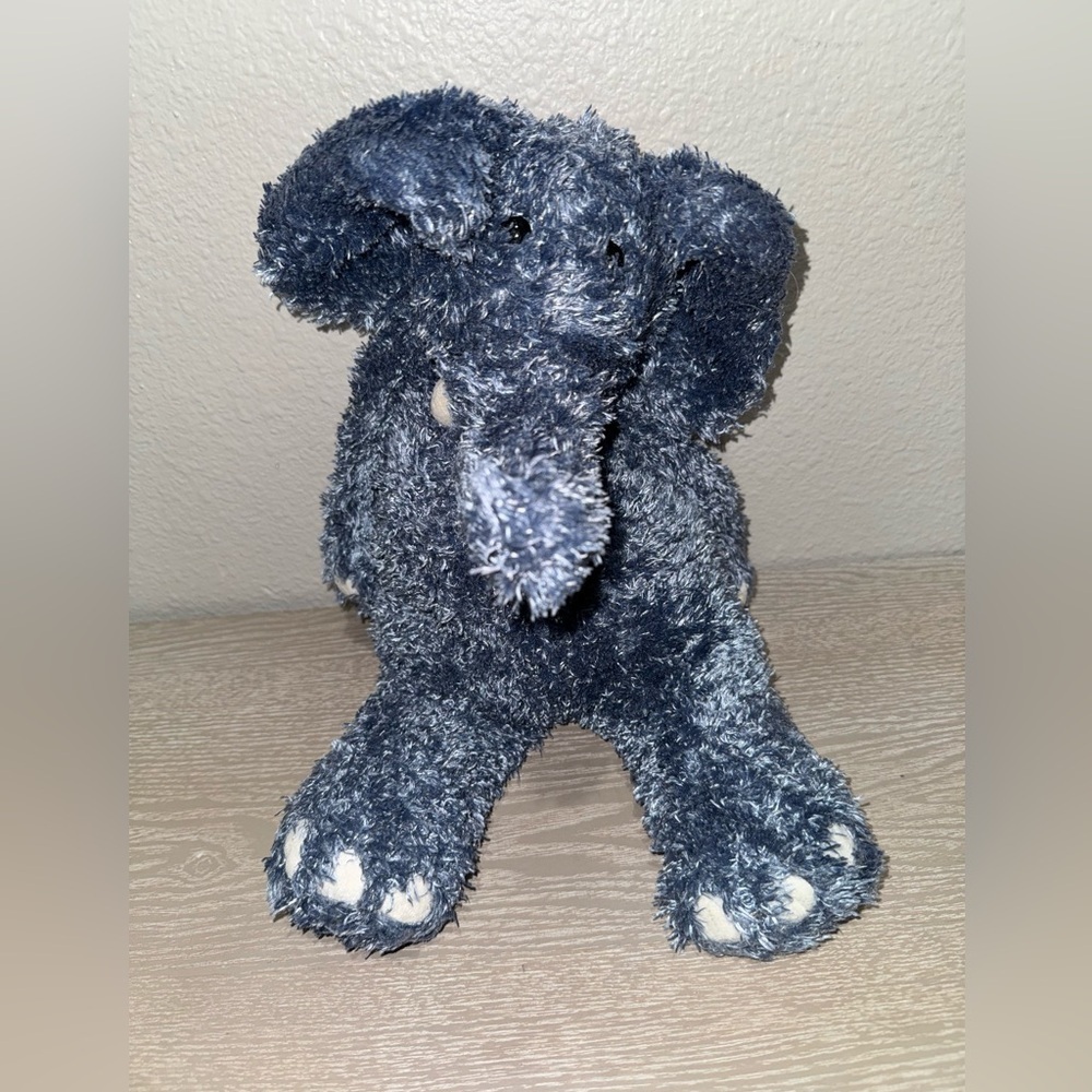 Jellycat Junglie Bunglie Shaggy Blue Elephant Plush ||Blue